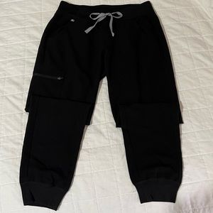 Figs Zamora Jogger Black Petite Small Scrub Pants